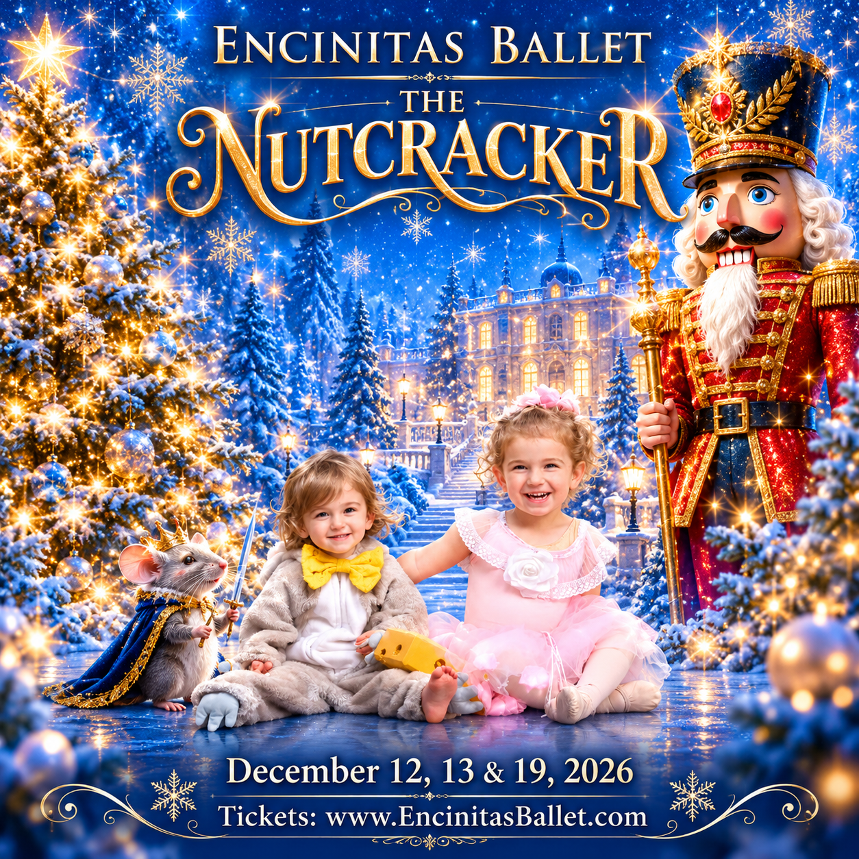 Encinitas Ballet Nutcracker poster featuring young children
